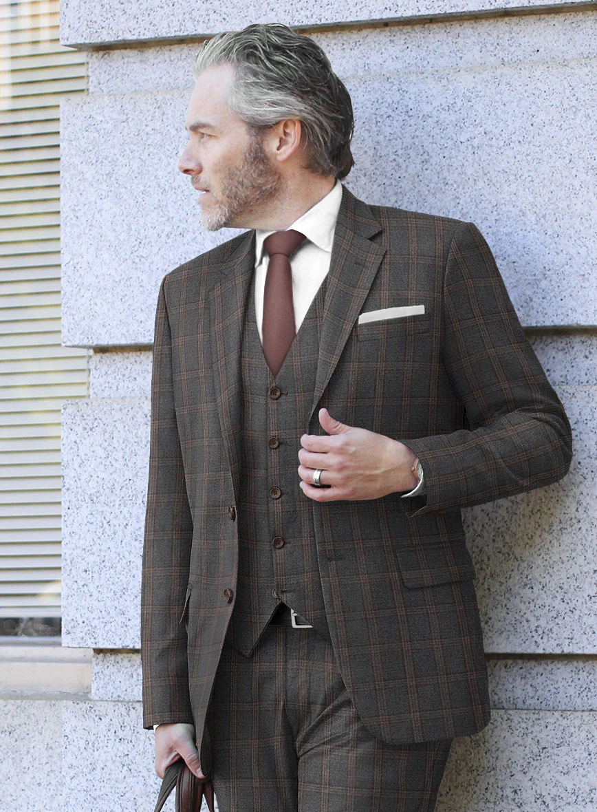 Scabal Oricio Checks Gray Wool Jacket - Image 2