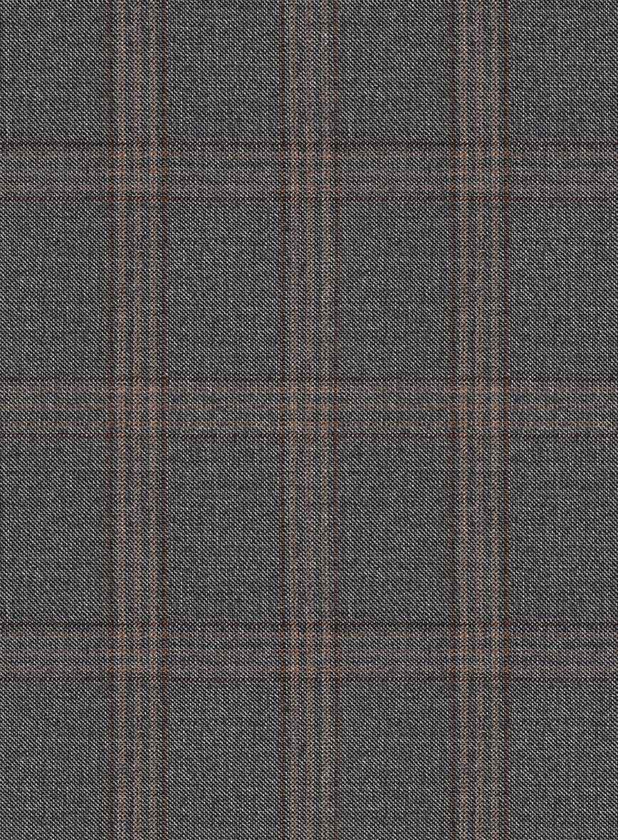 Scabal Oricio Checks Gray Wool Jacket - Image 3