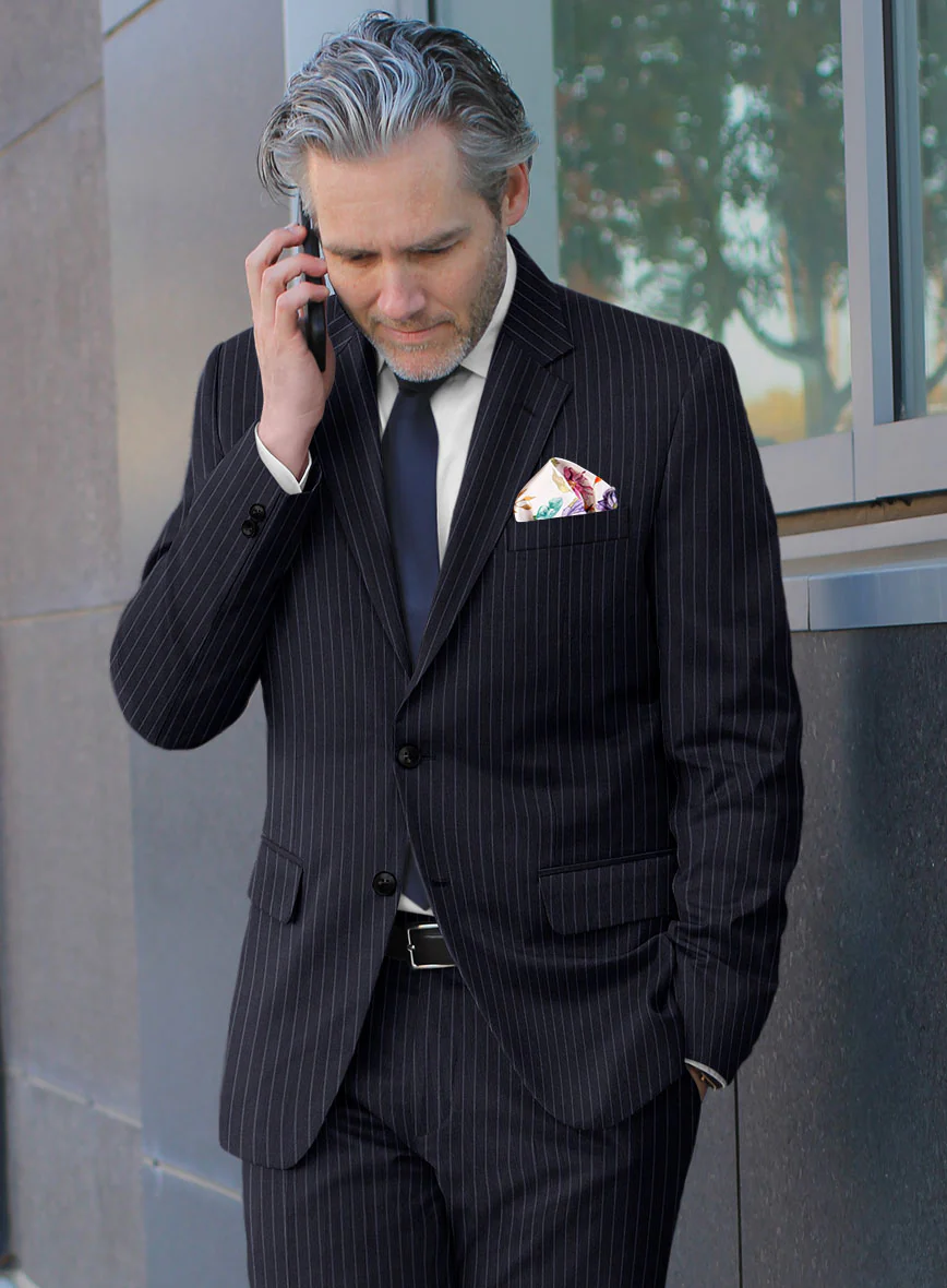 Scabal Paqui Stripe Blue Wool Jacket - Image 2