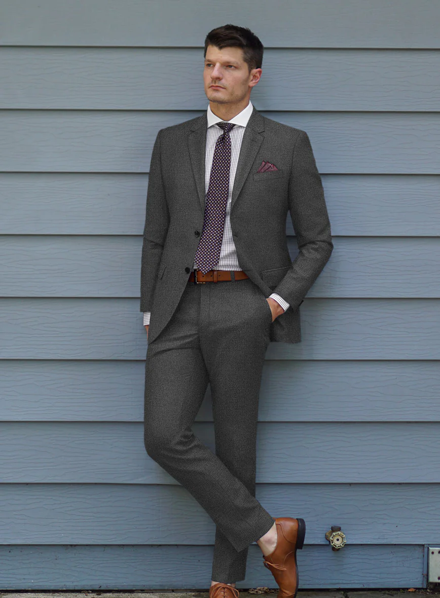 Scabal Parto Mid Gray Wool Suit - Image 2