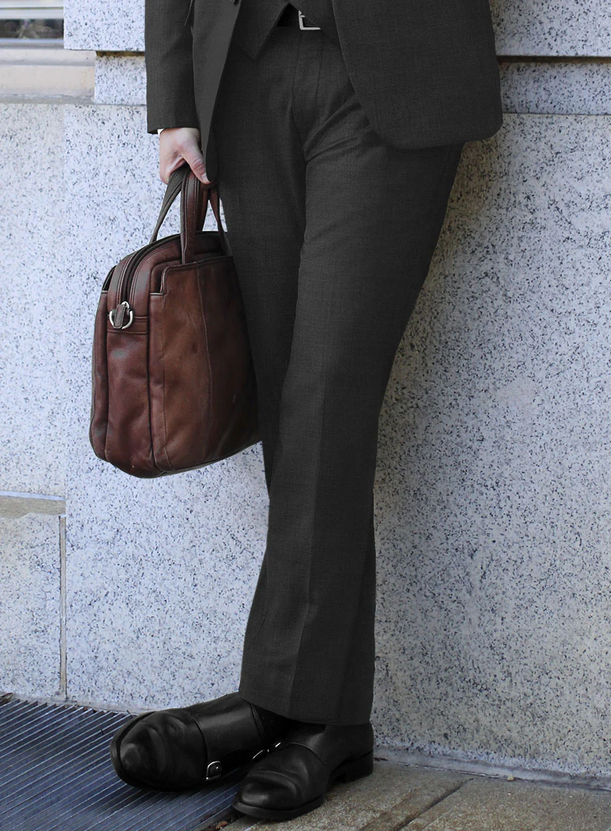 Scabal Perddi Black Wool Pants - Image 2