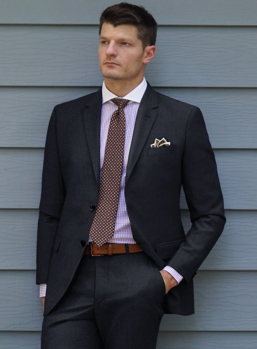 Scabal Qoiel Herringbone Blue Wool Jacket - Image 2