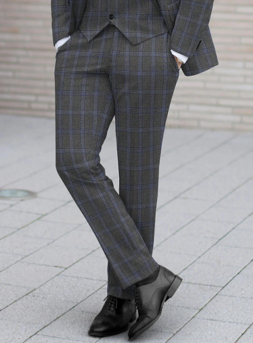 Scabal Quart Checks Gray Wool Suit - Image 5