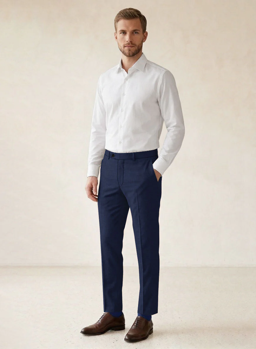 Scabal Regal Blue Wool Suit - Image 6