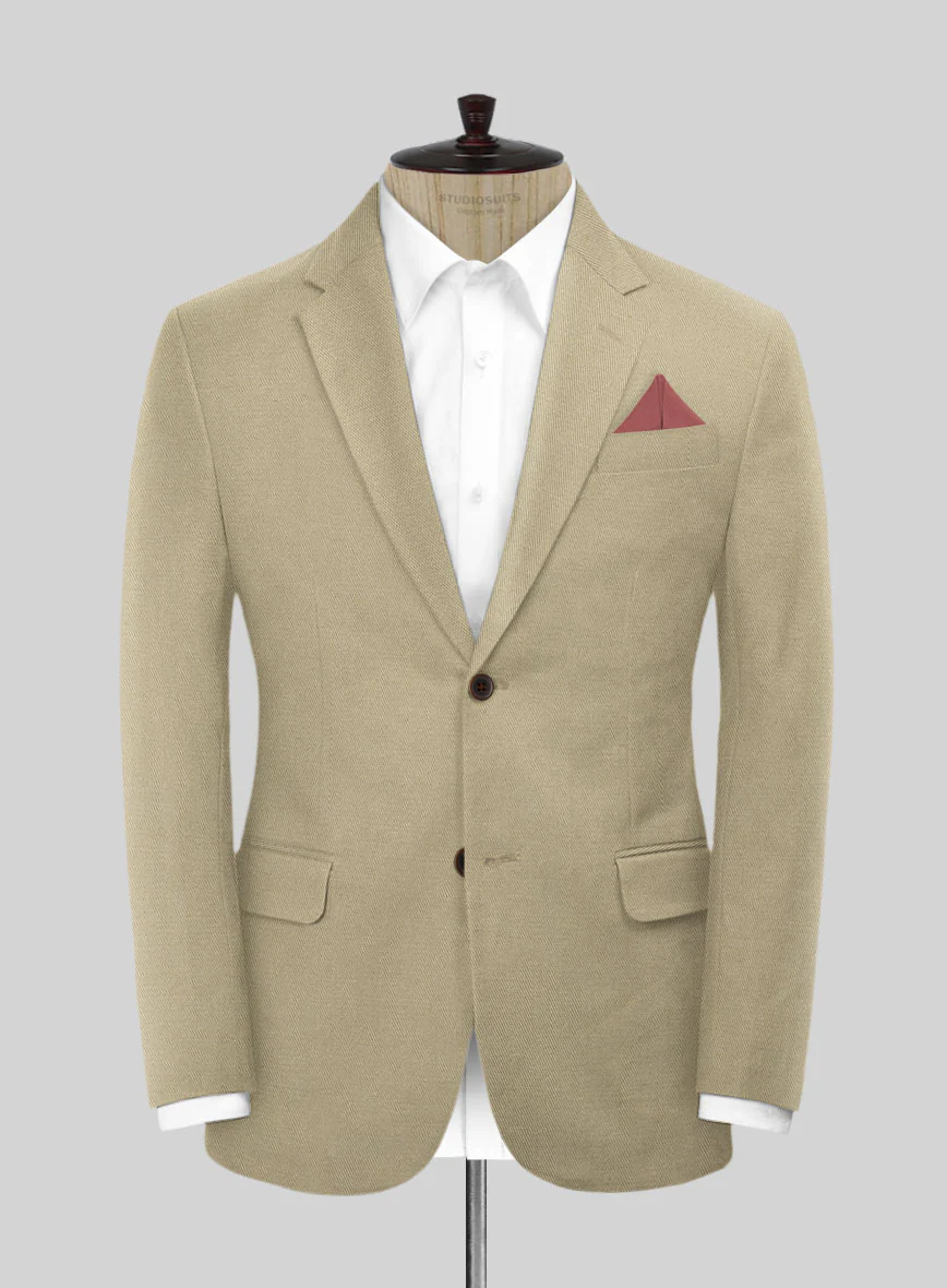 Scabal Sand Beige Cotton Stretch Suit - Image 2