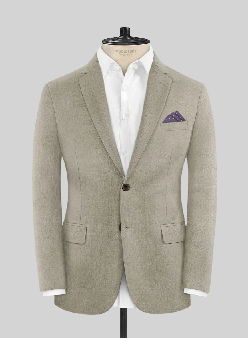 Scabal Sandune Beige Wool Suit - Image 3