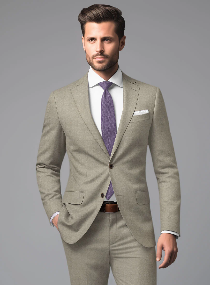 Scabal Sandune Beige Wool Suit - Image 4