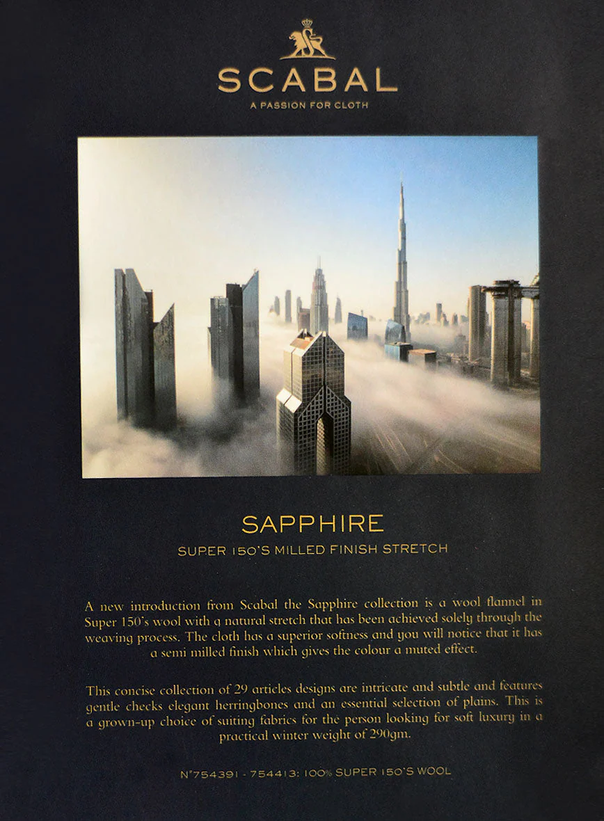 Scabal Sapphire Black Wool Pants - Image 6