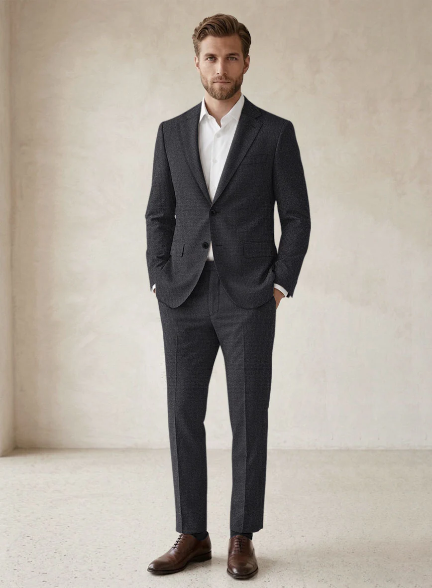 Scabal Sapphire Celmar Gray Wool Suit