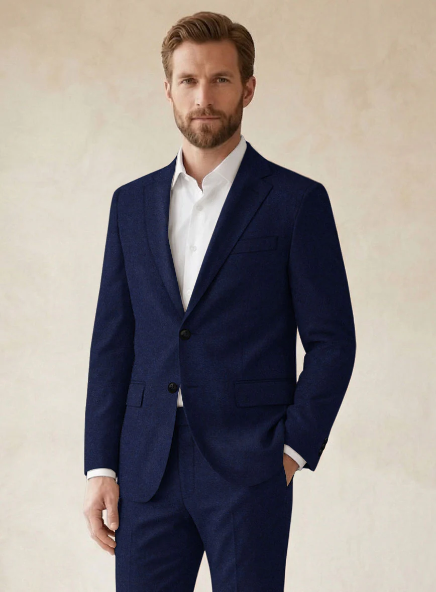 Scabal Sapphire Cobalt Blue Wool Suit - Image 4