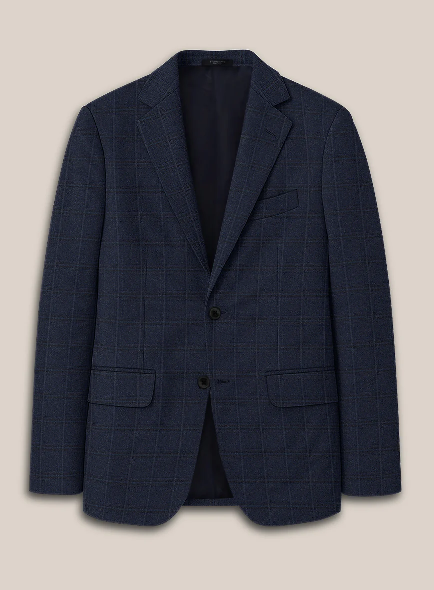 Scabal Sapphire Glen Blue Wool Suit - Image 3
