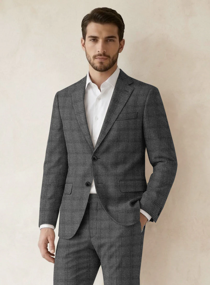 Scabal Sapphire Glen Gray Wool Jacket - Image 2