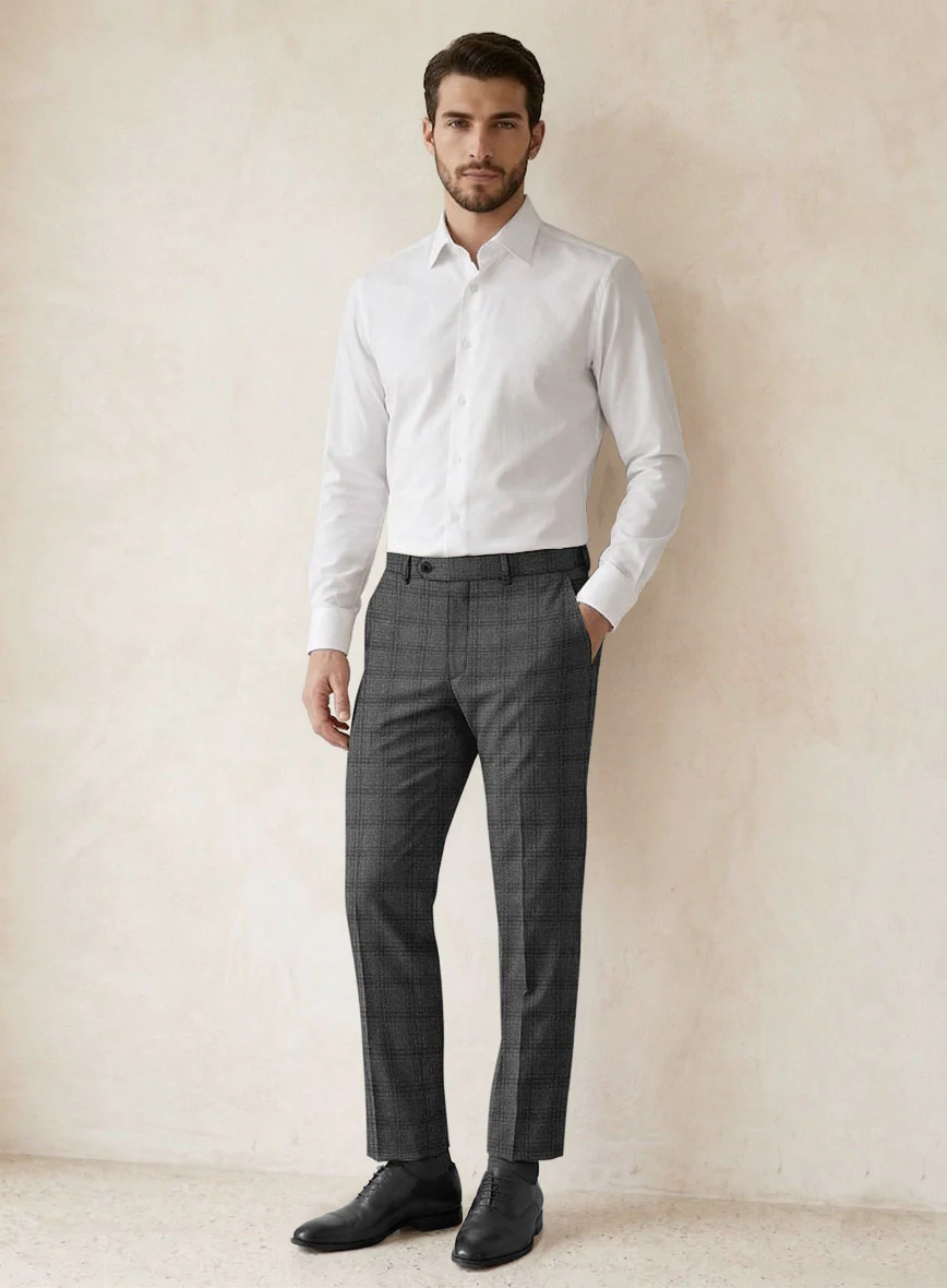 Scabal Sapphire Glen Gray Wool Suit - Image 7