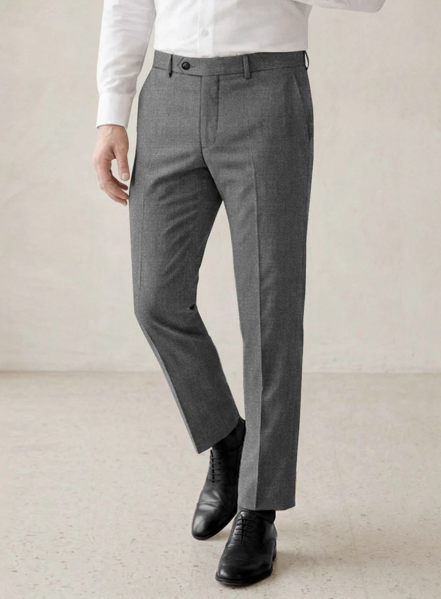 Scabal Sapphire Light Gray Wool Pants