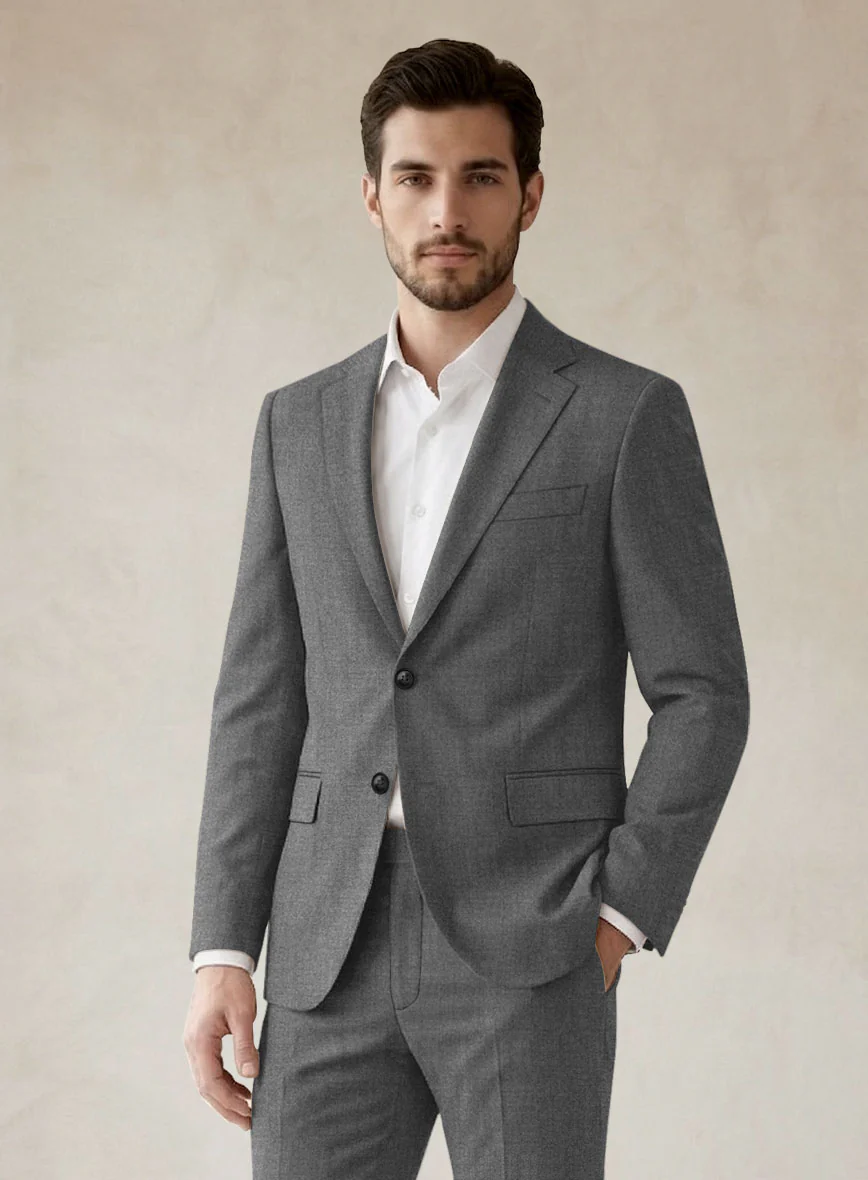 Scabal Sapphire Light Gray Wool Suit - Image 3