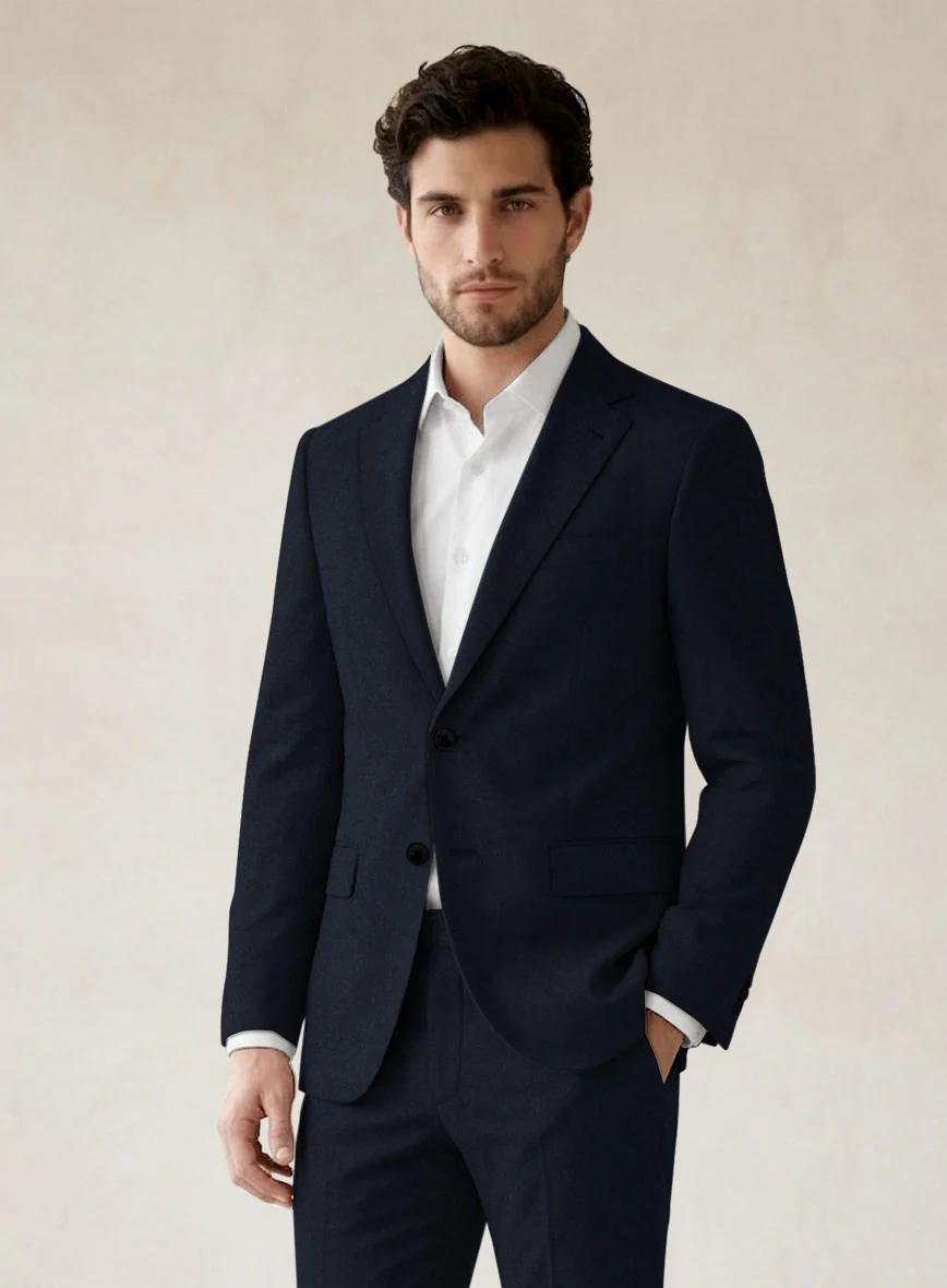 Scabal Sapphire Navy Blue Wool Suit - Image 3