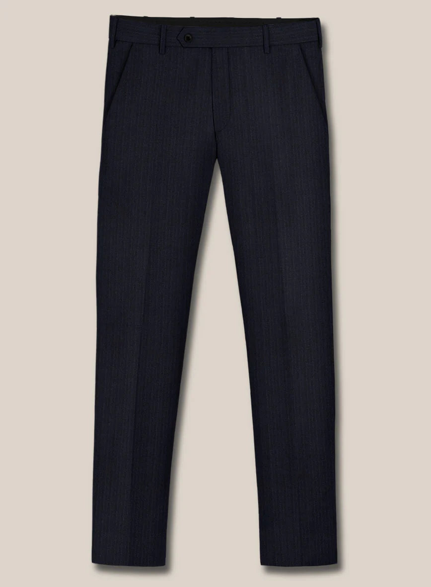 Scabal Sapphire Pinstripe Navy Wool Suit - Image 5