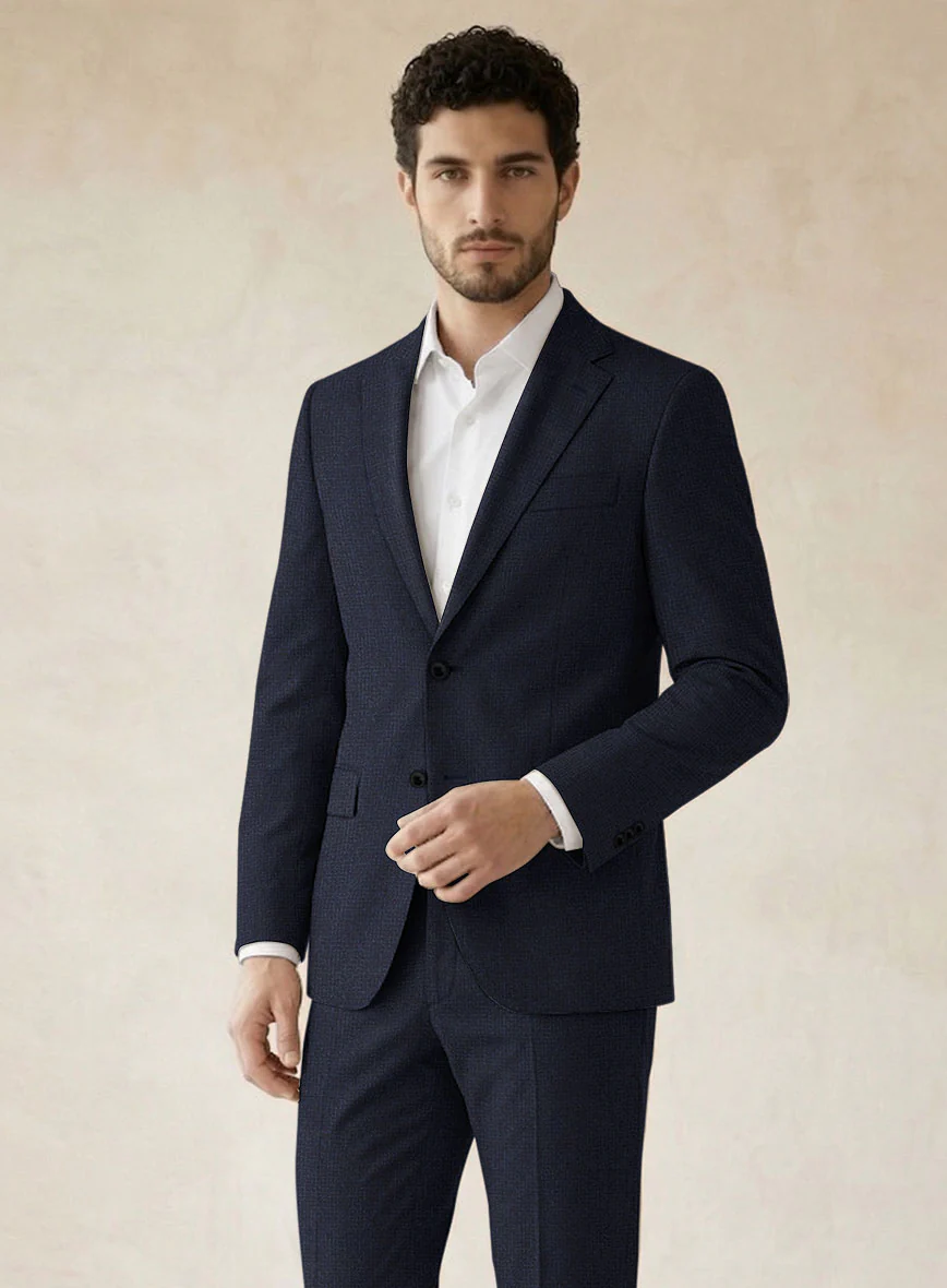 Scabal Sapphire Yaime Blue Wool Suit - Image 4
