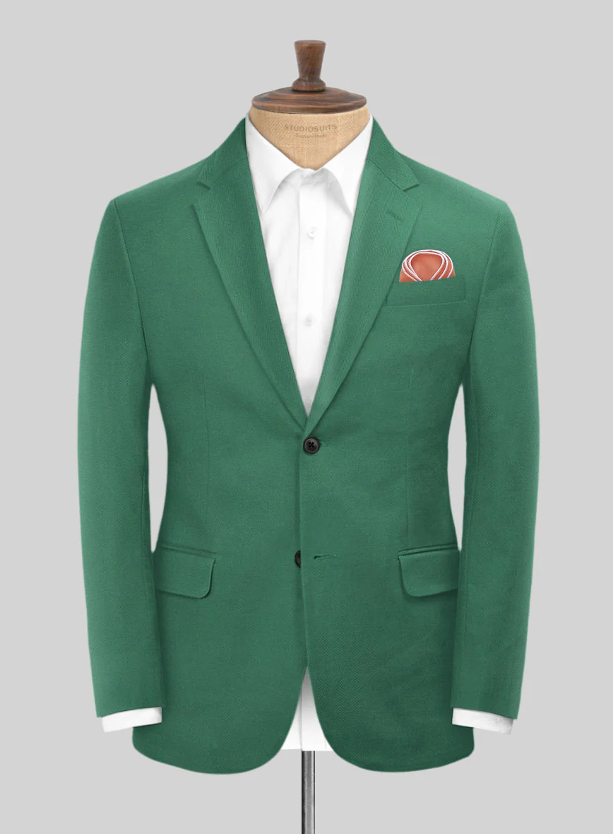 Scabal Sea Green Cotton Stretch Jacket