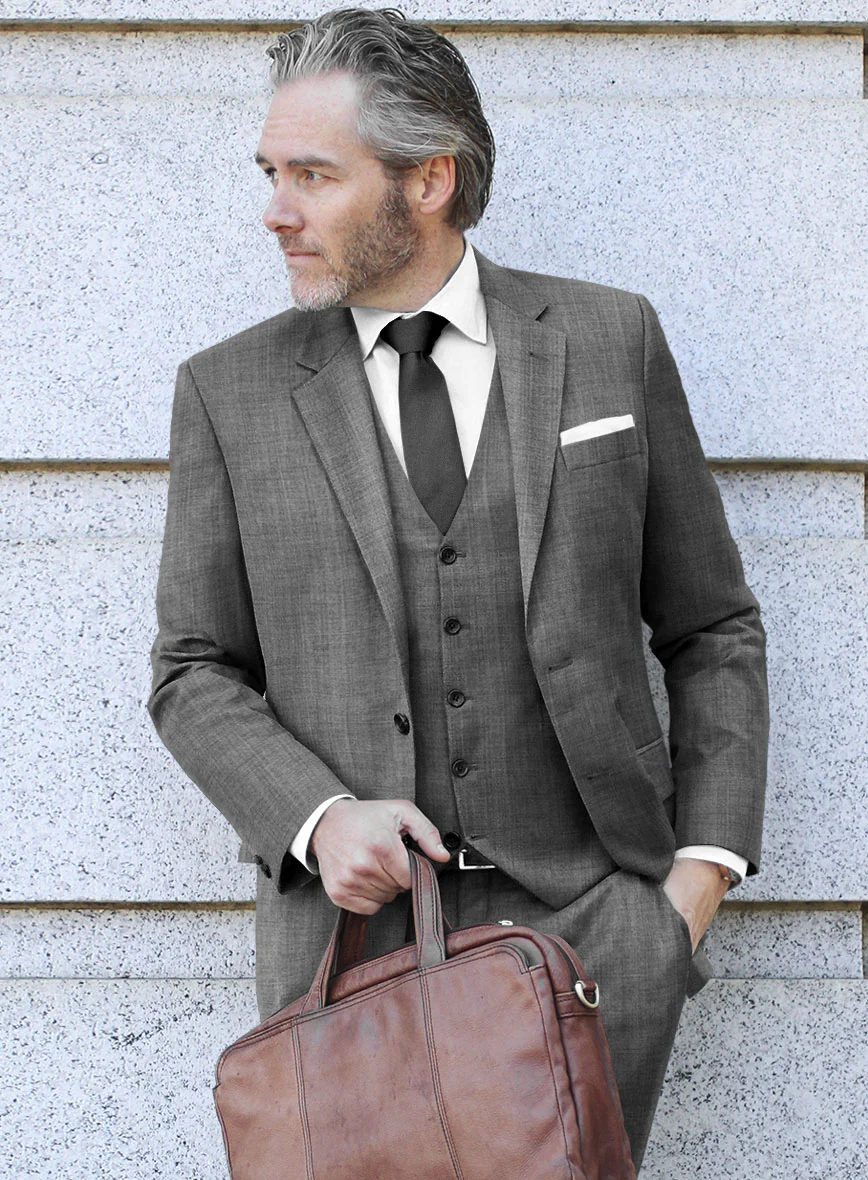 Scabal Segudo Twill Gray Wool Jacket - Image 2