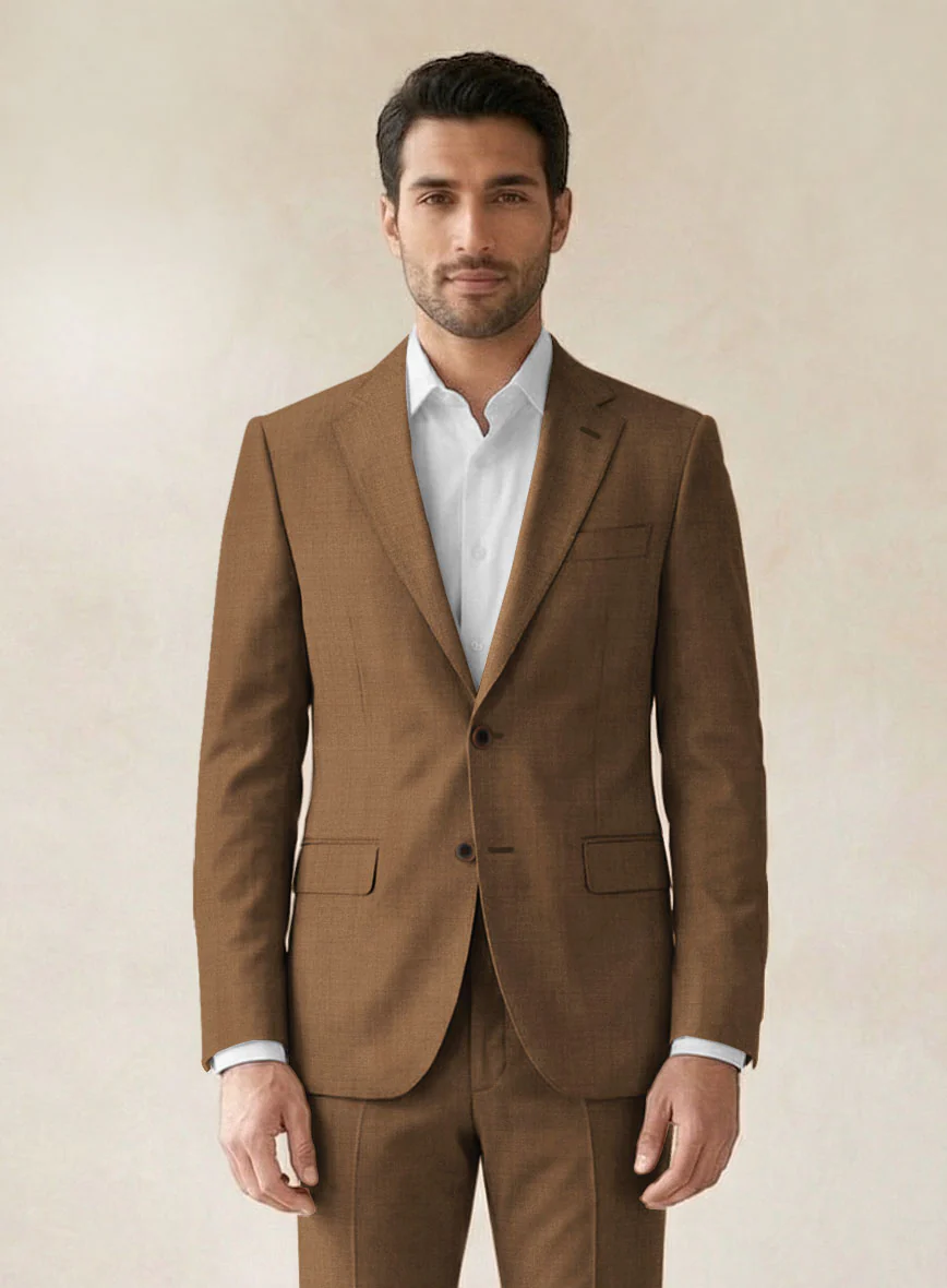 Scabal Sepia Brown Wool Suit - Image 4