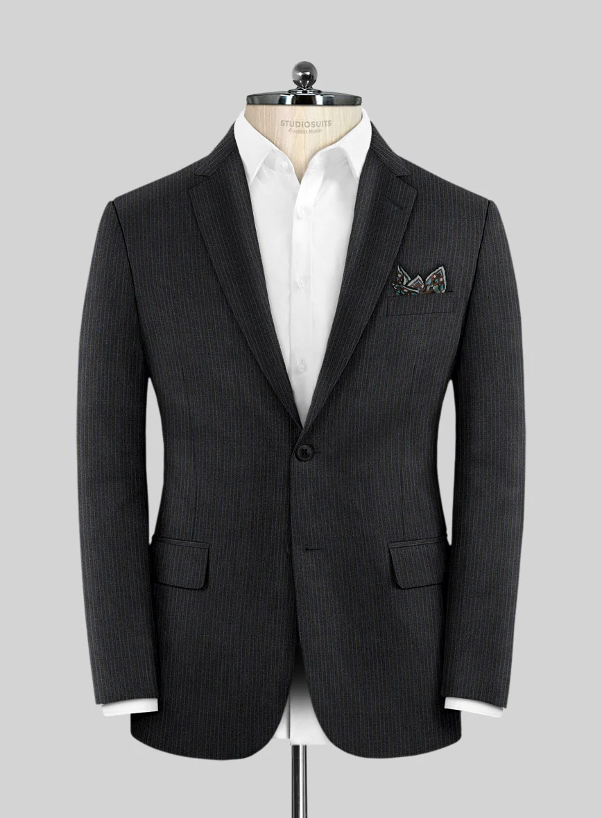 Scabal Sifro Stripe Gray Wool Jacket