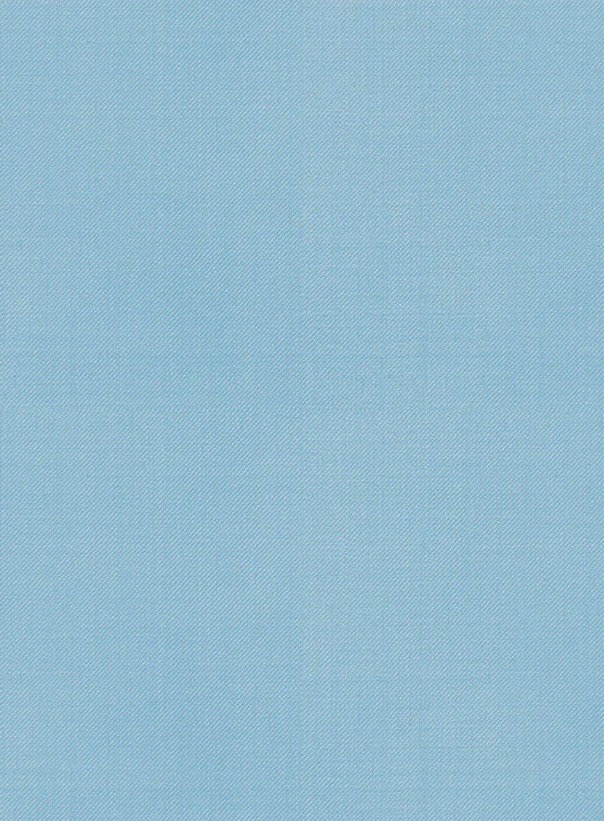 Scabal Sky Blue Wool Pants - Image 3