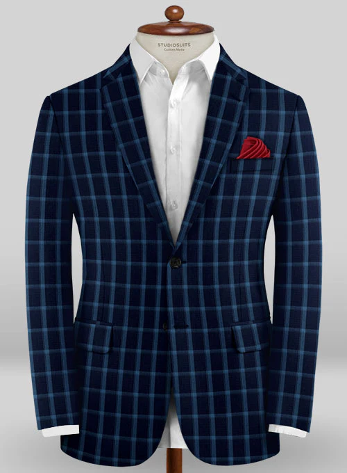 Scabal Taormina Alerro Blue Wool Jacket