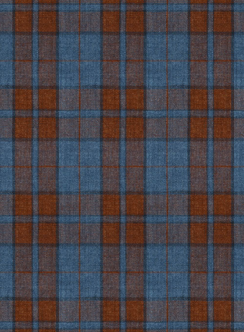 Scabal Taormina Gini Rust Linen Jacket - Image 2