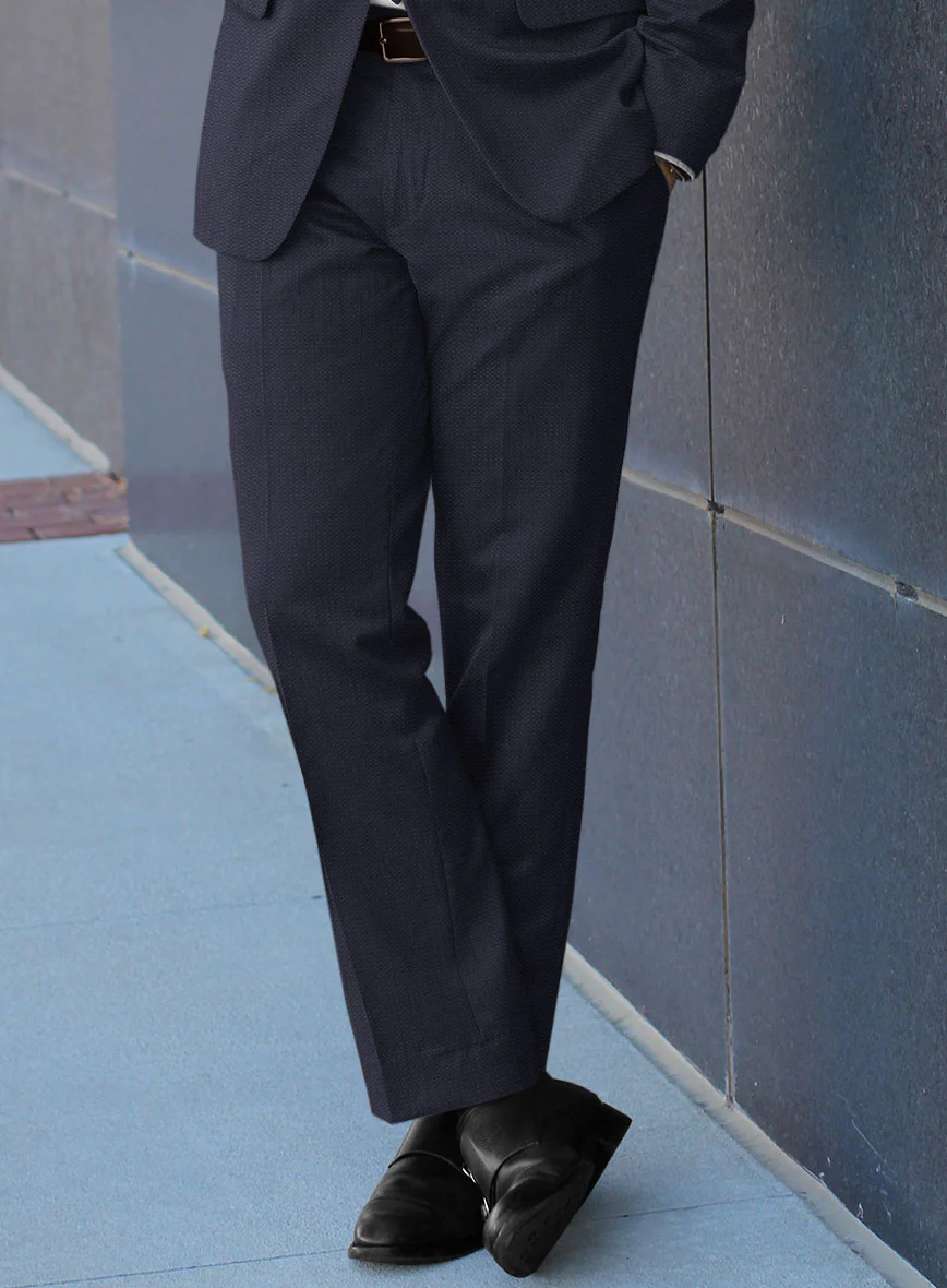 Scabal Tornado Blasi Blue Wool Pants - Image 2