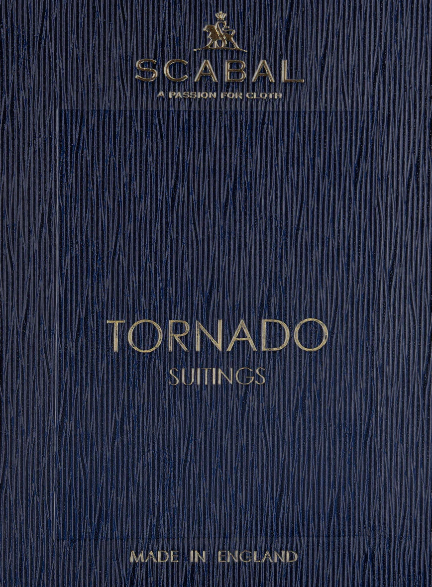 Scabal Tornado Naquez Blue Wool Pants - Image 4