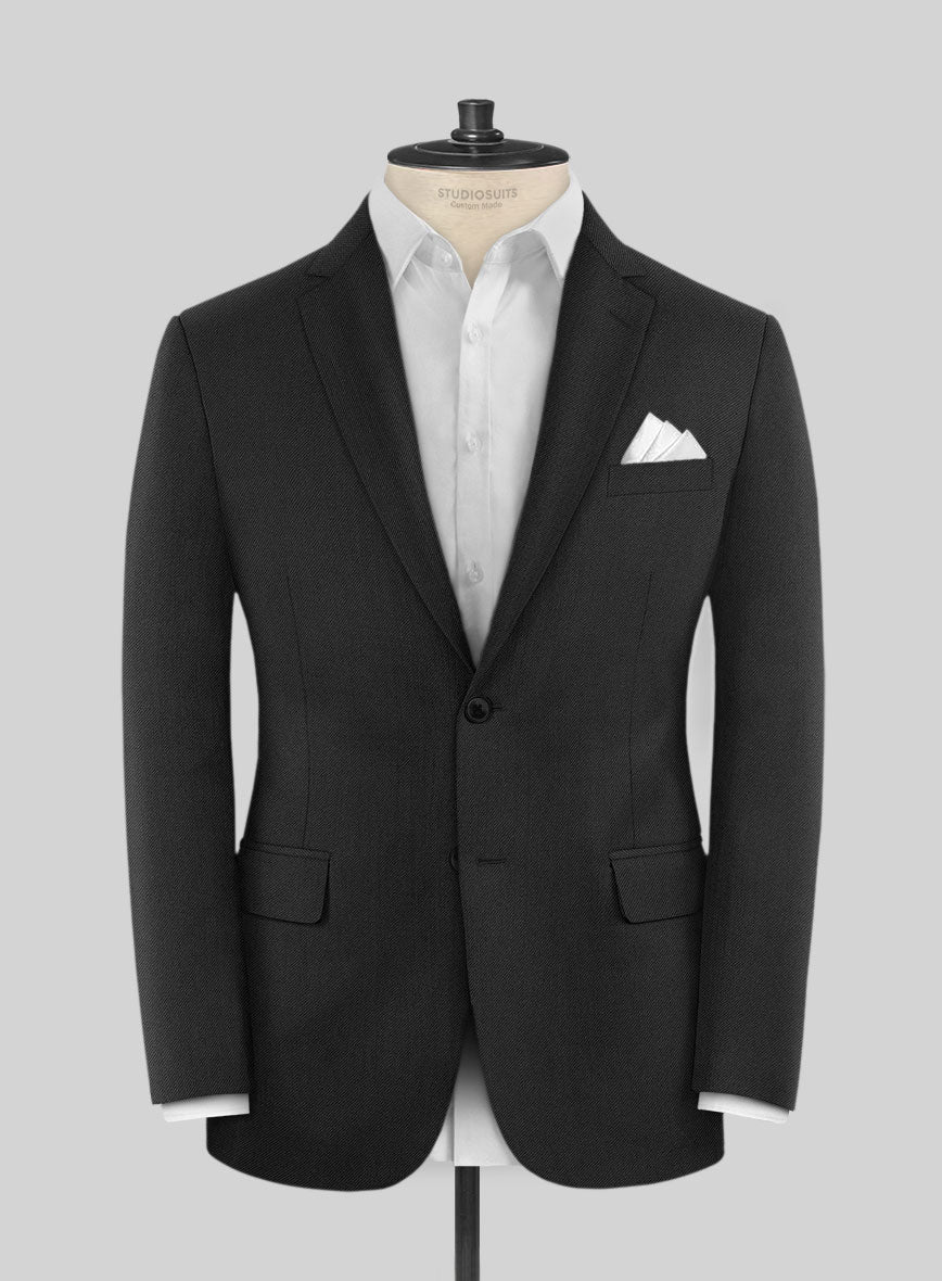 Scabal Tornado Shico Black Wool Jacket