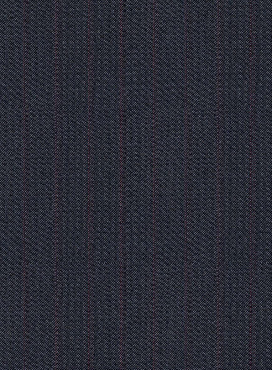 Scabal Tornado Stripes Midnight Blue Wool Jacket - Image 2