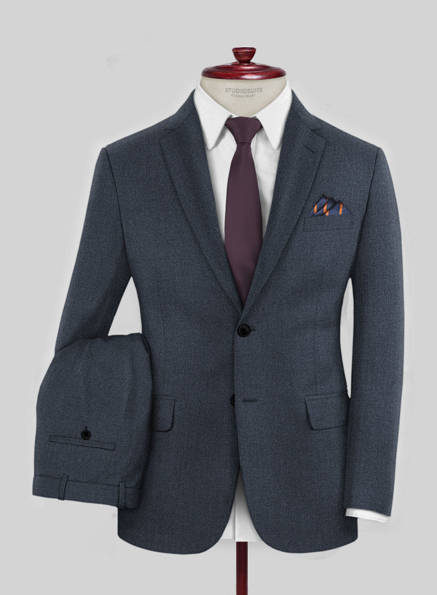 Scabal Tornado Twill Blue Wool Suit