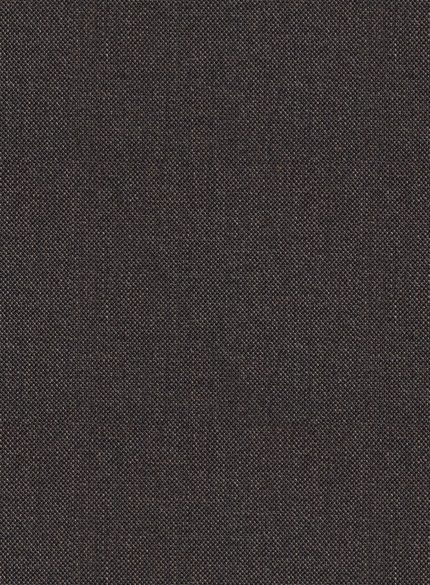 Scabal Tornado Twill Brown Wool Pants - Image 3