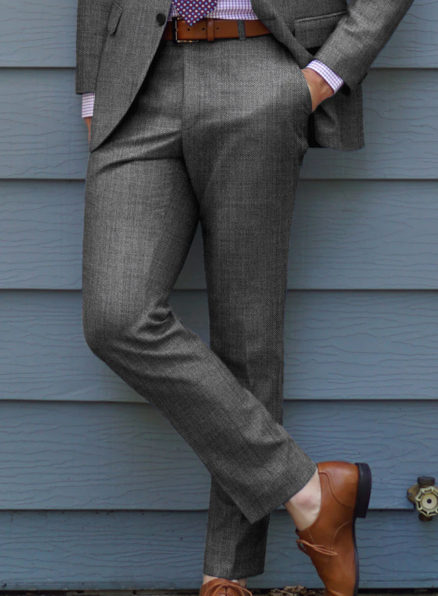Scabal Tornado Twill Gray Blue Wool Suit - Image 4