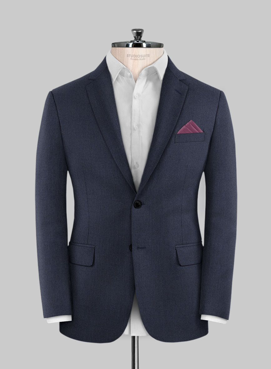 Scabal Tornado Twill Navy Blue Wool Jacket