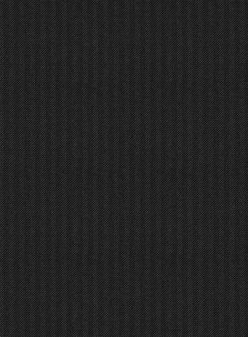 Scabal Tunata Stripe Black Wool Pants - Image 3