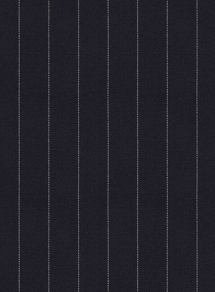Scabal Vredlo Stripe Blue Wool Suit - Image 7