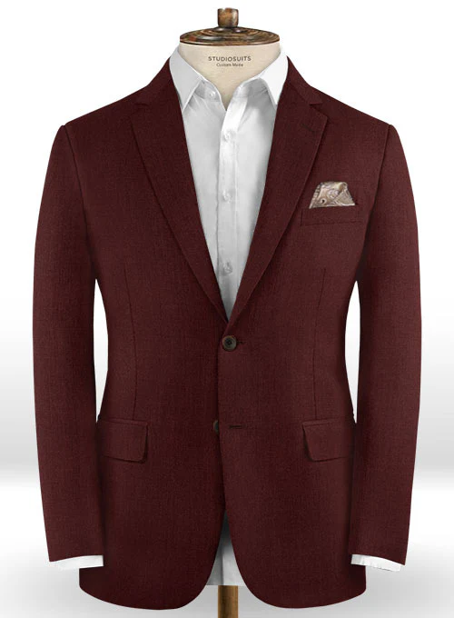 Scabal Wine Wool Suit - Image 3