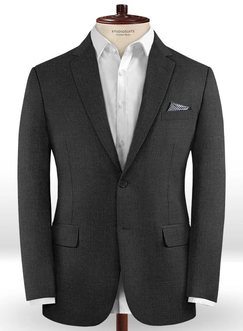 Scabal Worsted Charcoal Wool Suit - Image 3