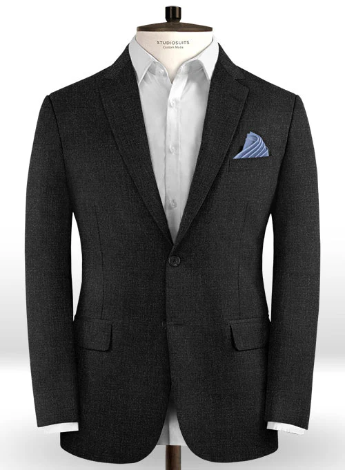 Scabal Worsted Dark Charcoal Wool Suit - Image 3