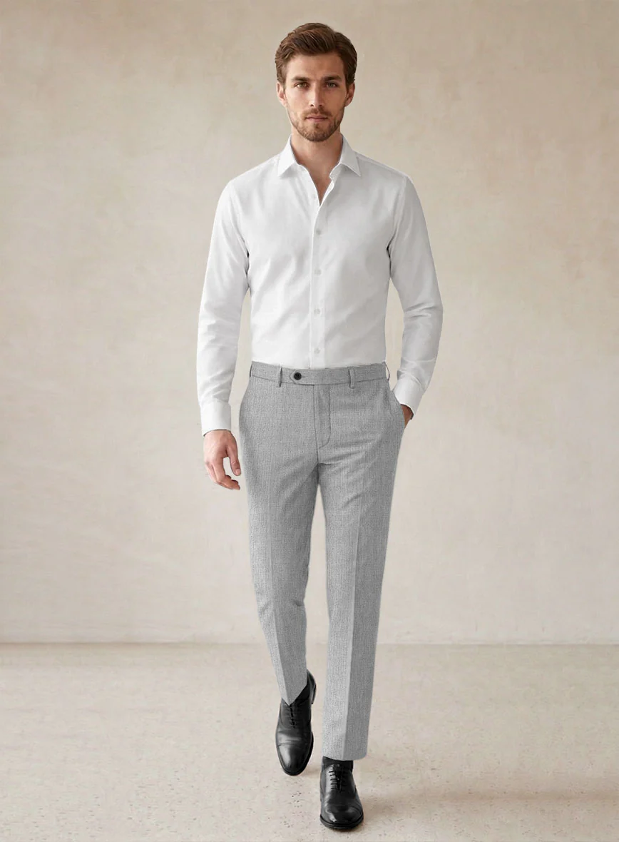 Scabal Worsted Light Gray Wool Suit - Image 7