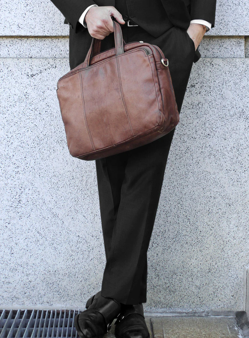 Scabal Xadat Black Wool Pants - Image 2