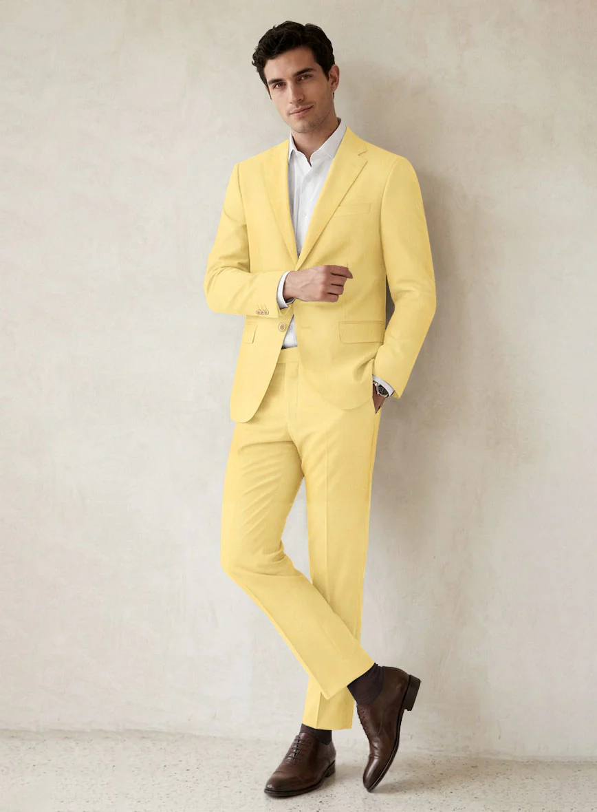 Scabal Yellow Wool Suit