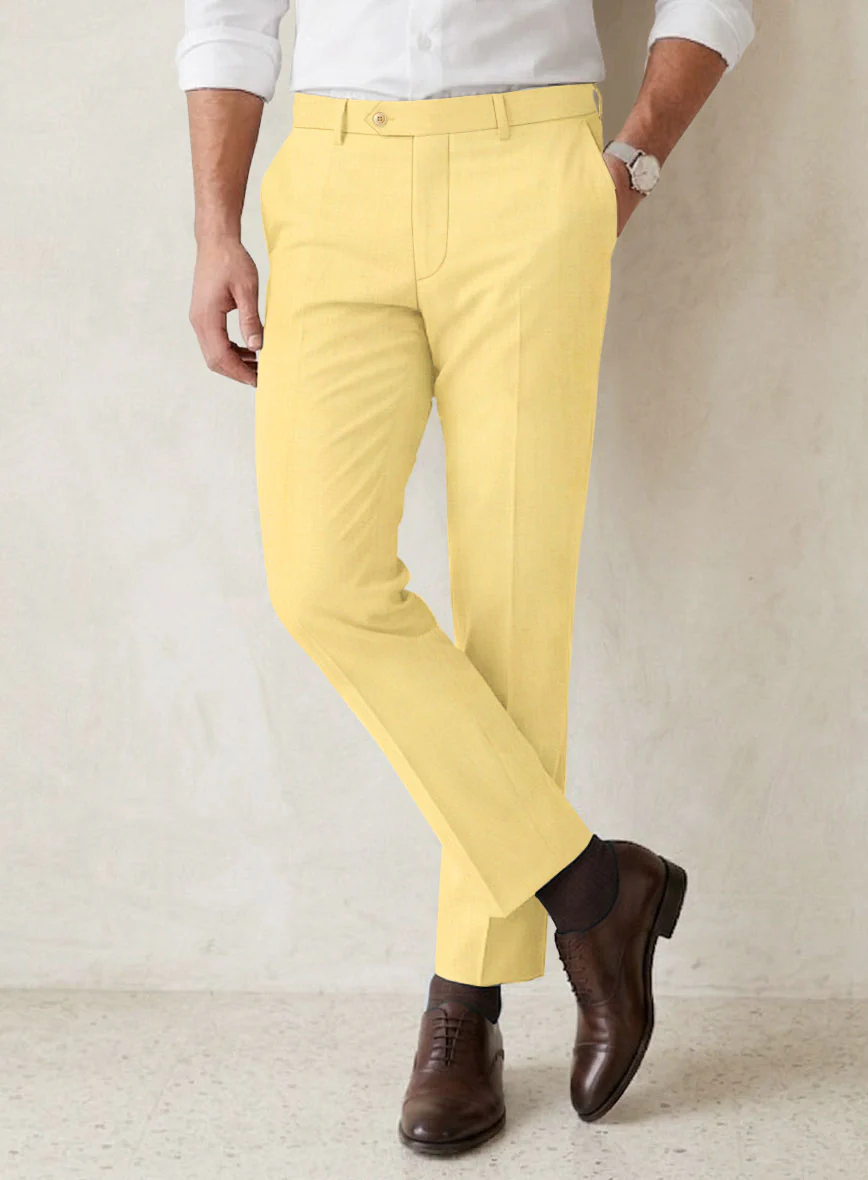 Scabal Yellow Wool Suit - Image 5