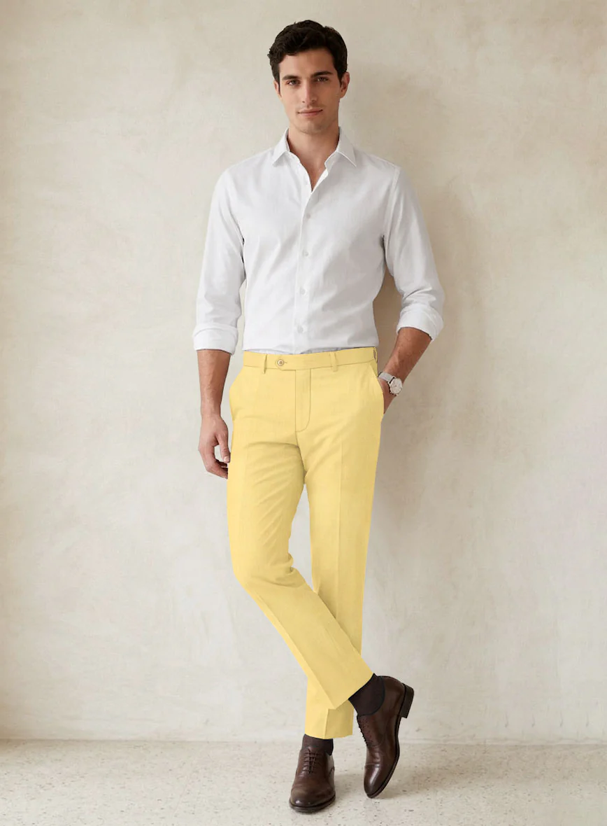Scabal Yellow Wool Suit - Image 6