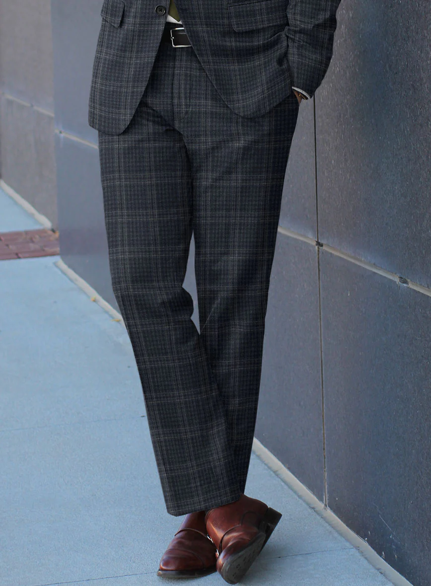 Scabal Zodiac Blue Wool Pants - Image 2