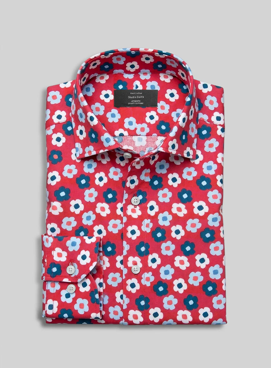 Scarlet Meadow Feather Cotton Shirt - Image 2