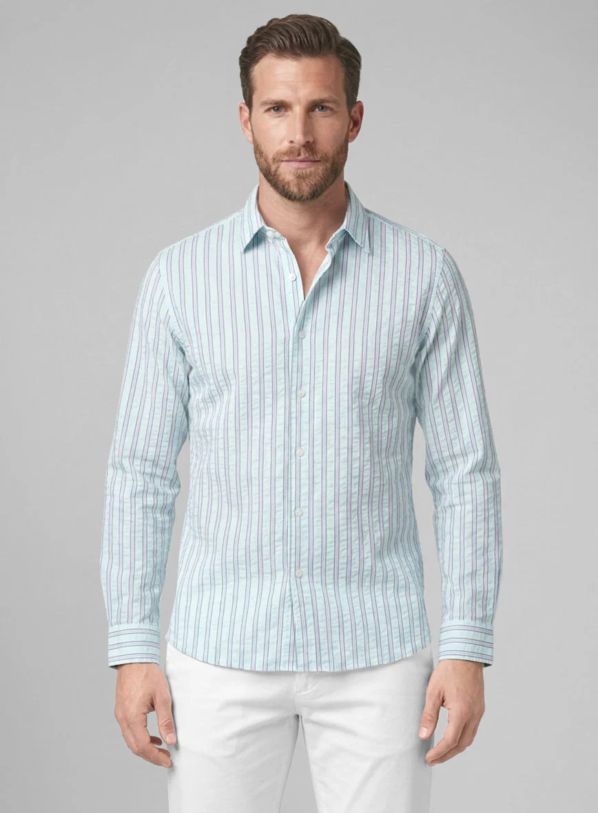 Seafoam Cotton Tencel Shirt